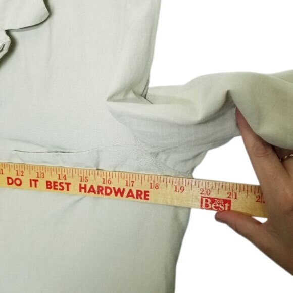 Sigrid Olsen Beige Button-Front Womens Blazer Jacket Size 8 Silk & Acetate Blend - Picture 7 of 9